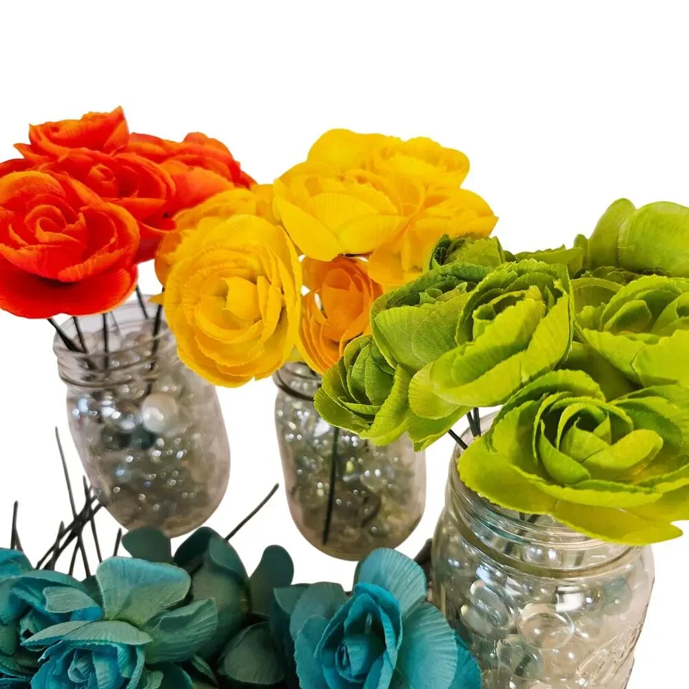 Artificial Silk Ranunculus Flowers 2.5